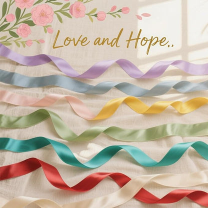 Ribbon 1 inch, 10 Vintage Colors, 50 Yards Satin Ribbon Set, Double Faced, 5 Yards Each for DIY Crafts, Gift Wrapping, Flower Bouquet, Bow, Hair, Wedding, Welcome Holiday Party Decorations