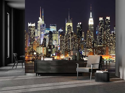 Cliouar-New York City Skyline viewed from Weehawken New Jersey Peel and Stick 160" x 114"
