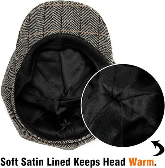 Comhats Wool Fashion Newsboy Hats for Women Winter Warm Pageboy Cabbie Cap Beret