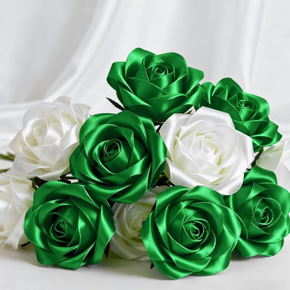 1-1/2" x 50 Yards Satin Ribbon - Green Silk Ribbon with Spool - Ideal for Gift Wrapping, Floral Bouquets, Crafts, Wedding Party Decorations, Christmas and Sewing Projects