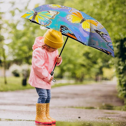 Small Compact Travel Automatic Folding Umbrella for Women, Portable Lightweight, Rain, Wind, UV Sun Shade