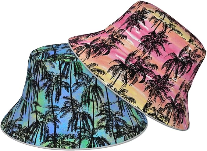 Hat Reversible Fisherman Hats Double Sided Wearing for Women Men Boys Girls
