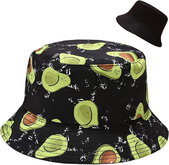 Malaxlx Unisex Bucket Hat Beach Sun Hat Aesthetic Fishing Hat for Men Women Teens, Reversible Double-Side-Wear