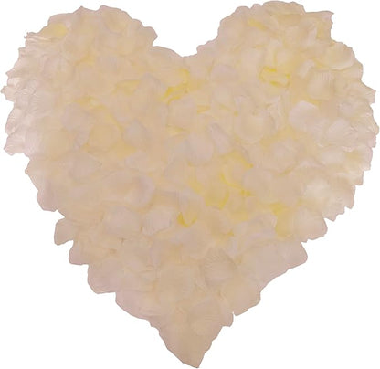 1000 PCS Separated Artificial Champagne Rose Petals for Romantic Night for her Set,Faux Champagne Flower Petals for Flower Girl Weddings Valentine Day Party Romantic Decoration(Ready-to-use)