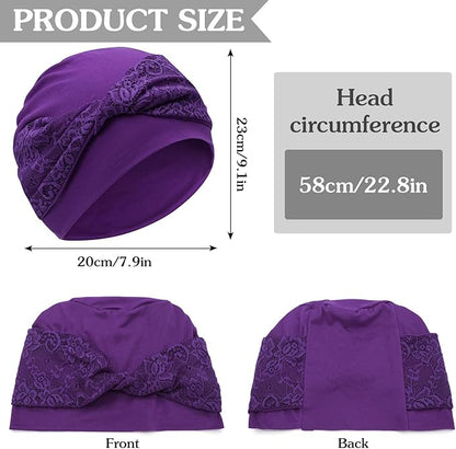 XYIYI Knot Chemo Headwear for Womens Cancer Patients, Stretchy Chemotherapy Headwraps Beanie Hats