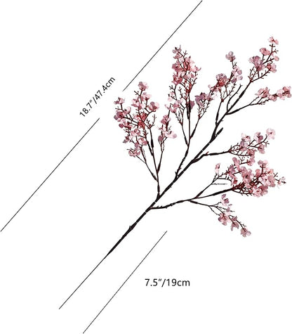 Mandy's Light Pink Artificial Baby’s Breath European Flowers 6 Bundles Silk Gypsophila with Bendable Stems for Fall Thanksgiving & Christmas Centerpiece Wedding Decor and Table Arrangements