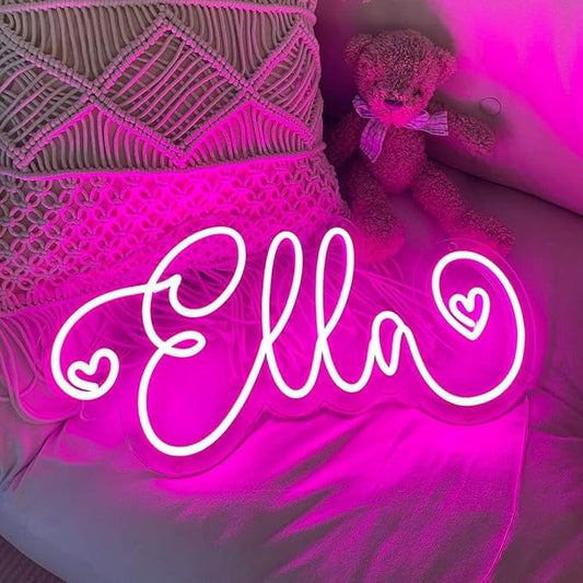 Custom Neon Sign Customizable LED Light for Wall Decor, Personalized Neon Sign for Bedoom Birthday Party Girl Boy Gift Name Logo Light up Sign Bar Home Business Shop