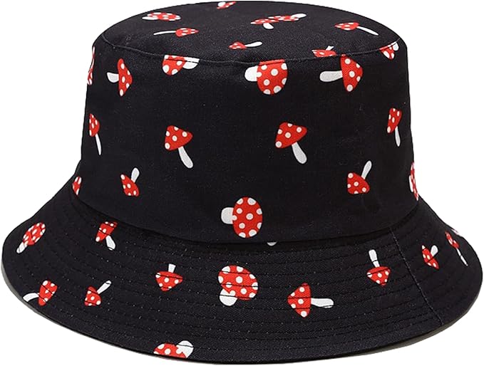 Mashiaoyi Unisex Print Double-Side-Wear Reversible Bucket Hat
