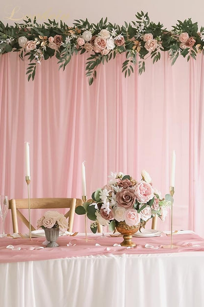 Lookein Artificial Flowers for DIY Wedding Decoration Bridal Bouquet Table Centerpieces Flower Wreaths Aisle Decoration Home Decor, Elegant Dusty Rose
