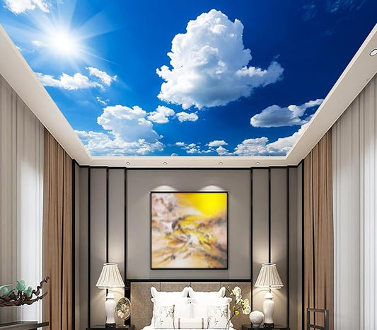 Cliouar-Blue Sky and Sun Peel and Stick 90" x 67"