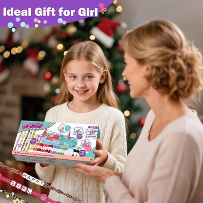 IFLOVE Arts and Crafts for Kids Ages 8-12,Friendship Bracelet Making Kit for Girl,DIY Arts and Crafts Maker for Kids,Jewelry Making Kit Christmas Gifts for Ages 6 7 8 9 10 11 12 Year Old (Purple)