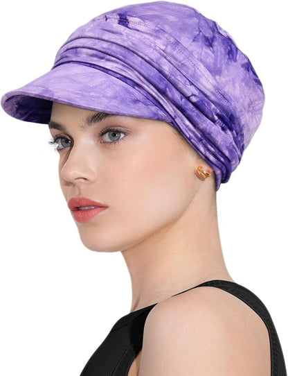 Chemo Headwear Viscose Newsboy Cap for Women Fall and Winter Hats