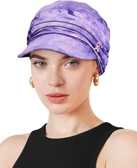 Chemo Headwear Viscose Newsboy Cap for Women Fall and Winter Hats