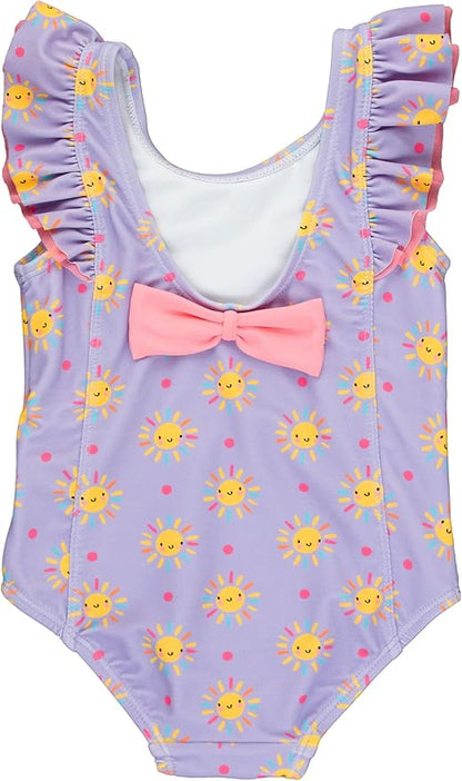 RuffleButts® Baby/Toddler Girls Ruffle Strap One Piece Swimsuit w/UPF 50+ Sun Protection