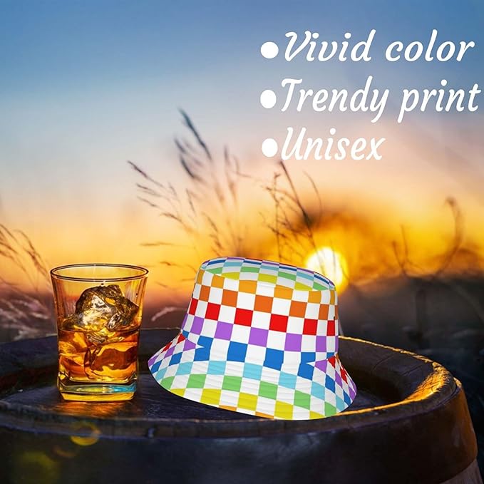 Psychedelic Bucket Hat Fisherman Cap for Women Men, Trippy Art Casual Travel Beach Sun Hats for Summer