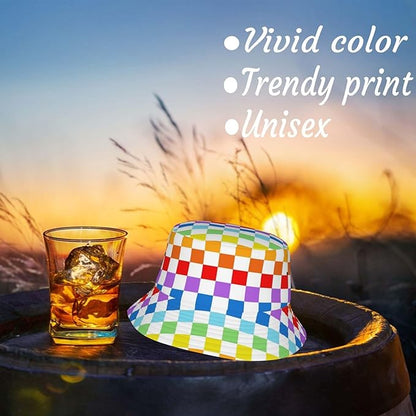 Psychedelic Bucket Hat Fisherman Cap for Women Men, Trippy Art Casual Travel Beach Sun Hats for Summer