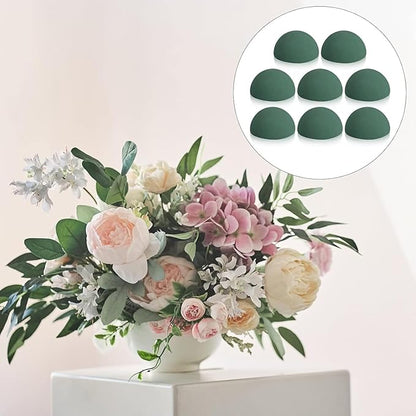 8Pcs Round Floral Foam Blocks Dry Half Blocks for Artificial Plant Arrangements Party & Wedding Decorations Flower Foam Block for Flower Arrangements