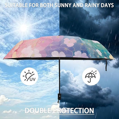 Umbrellas for Rain Lightweight Travel Umbrella 42" Canopy UV Protection Sun Umbrella Windproof Compact Umbrellas