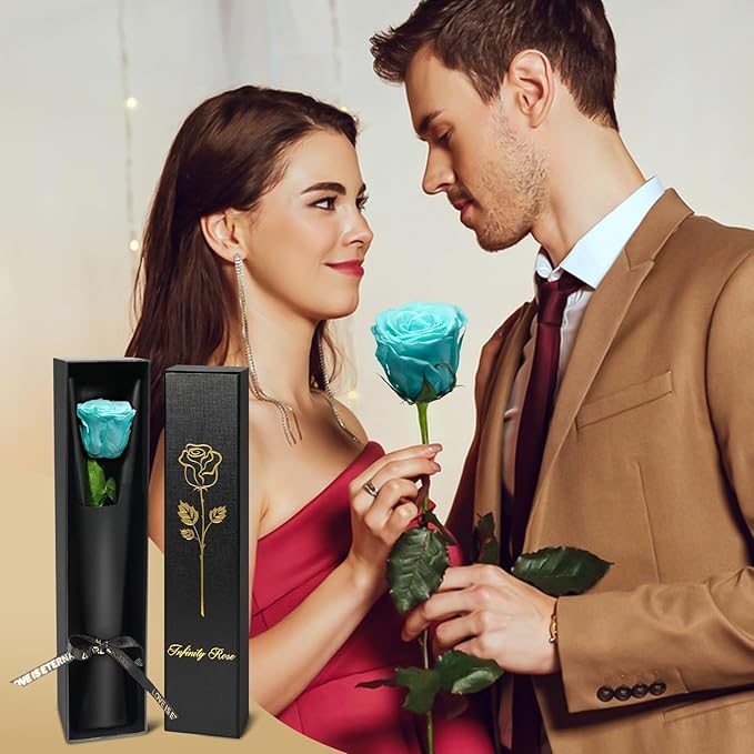 Yamonic Preserved Flower Rose for Delivery Prime,Birthday Gifts for Women,Single Real Rose Flower Mom Gifts for Her,Grandma,Wife,Girlfriend Gift for Anniversary Wedding,Mothers Day Rose Gifts for Mom