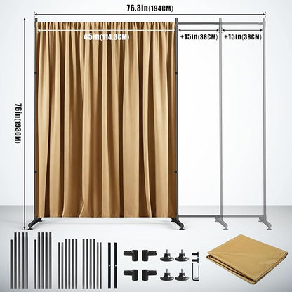 Photography Backgroud/Backdrop –Width Adjustable Thick & Opaque Fabric for Studio, Party, or Video Backdrop– Perfect for Portraits, Events, and Professional Shoots (Khaki, 6FT X 6FT)