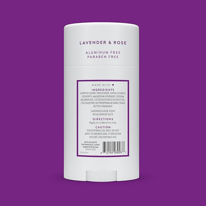 Native Deodorant Contains Naturally Derived Ingredients, 72 Hour Odor Control | Deodorant for Women and Men, Aluminum Free with Baking Soda, Coconut Oil and Shea Butter | Lavender & Rose
