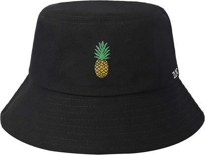 ZLYC Unisex Fashion Embroidered Bucket Hat Summer Fisherman Cap for Men Women
