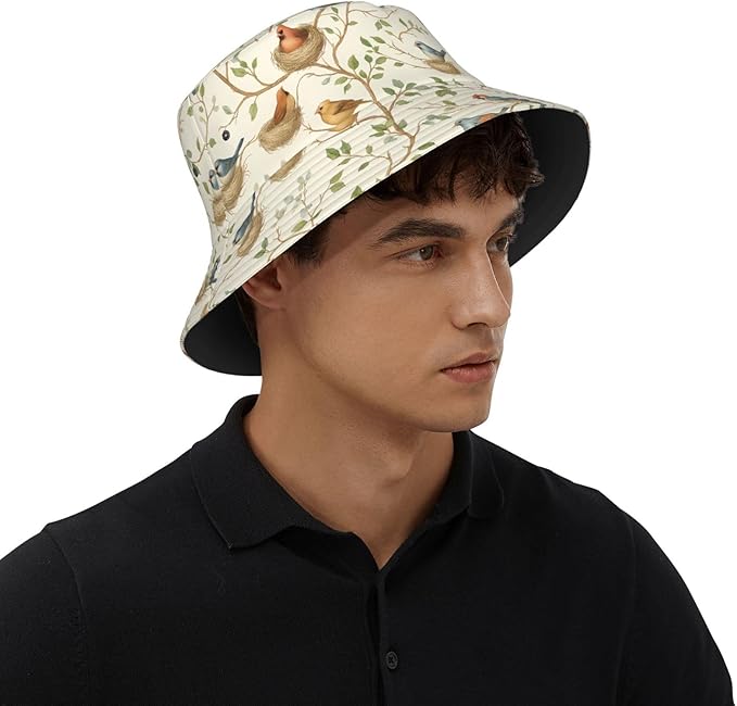 Vintage Clovers Bucket Hat Novelty Sun Hats Trendy Fisherman Cap for Men and Women