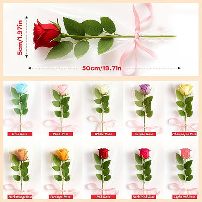 Personalized Preserved Rose with Photo, Custom Artificial Flower, Forever Rose with Name & Text, Keepsake Gift for Mom, Wife, Girlfriend, Anniversary, Birthday, Valentine's Day