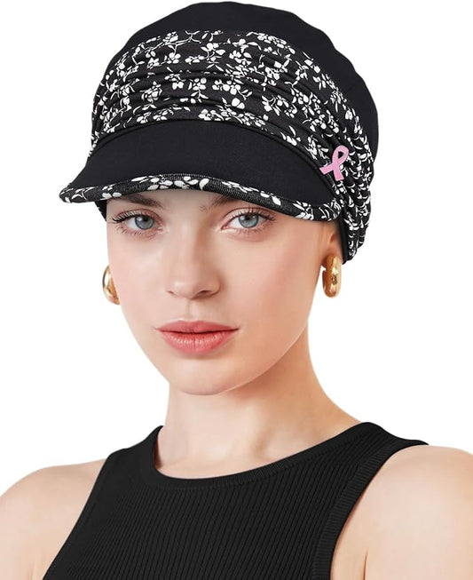 Chemo Headwear Viscose Newsboy Cap for Women Fall and Winter Hats