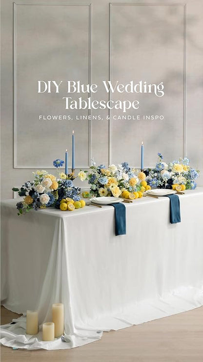 Ling's moment Artificial Flowers 25Pcs Dusty Blue Roses Decor w/Stems,3" Real Touch DIY Foam Floral for Wedding Bouquet/Centerpieces, Outdoors Party Backdrop, Room/Table, and Garden/Pot Decorations