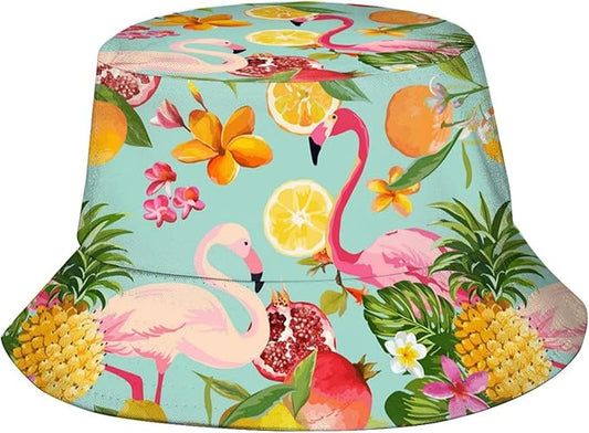 Bucket Hat for Women Men, Summer Print Hat Travel Packable Sun Cap Outdoor Hat for Women and Men
