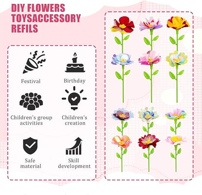 Soupost Kids' Flower Press Kits Toy Accessories DIY Flower Bouquet Craft - Arts & Crafts Toy Parts