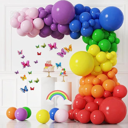 SAOROPEB 3D Butterfly Wall Decor, 48 Pcs Double Layer Butterfly Decorations for Party Decorations Locker Decor Refrigerator Decal, Reusable (Colorful)