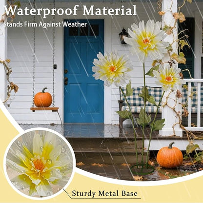 5.6 Ft Big Daisy Flowers for Decorations,Giant Artificial Faux Daisy,Large Paper Flower for Home Garden Hotel Office Decor,Photography Props,Wedding,Art Gallery,Shop Window Display(Yellow)