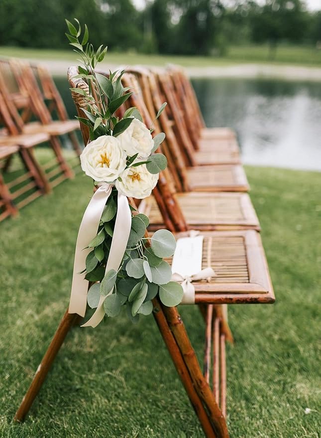 16pcs Peonies Artificial Flowers Head Ivory Austin Roses Vintage Burnt Flowers Silk Rose Head with Stems for DIY Flower Wedding Bouquets Centerpieces Home Decoration (Ivory)