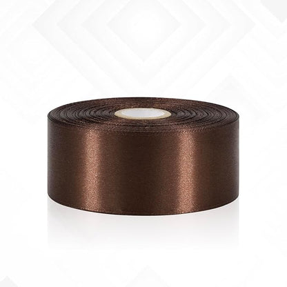 30 Yards Brown Ribbon 1-1/2 Inch, Brown Satin Ribbon for Crafts, Gift Wrapping, Flower Bouquet, Birthday Party, Christmas, Wedding, Hair and Bow Making