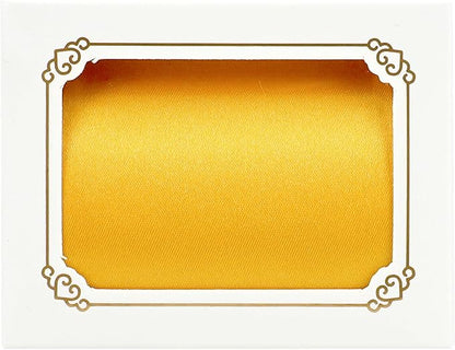 MEEDEE Yellow Satin 3 Inch Ribbon Lux Double Faced Satin Ribbon Wide Fall Autumn Colored Ribbons by 10 Yards Yellow Ribbons for Christmas Tree, Weddings, Flower Bouquet, Wreath Bow Making