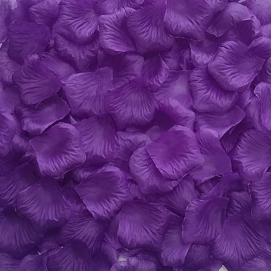 1500 PCS Separated Artificial Purple Rose Petals for Romantic Night for her Set,Faux Purple Flower Petals for Flower Girl Weddings Valentine Day Party Romantic Decoration(Ready-to-use)