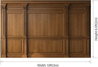 AOFOTO Vintage Room Inside Backdrop Classic French Frame Brown Walls Photo Background for Wedding Bridal Shower Party Banner Home Headboard Decor Wall Photo Studio Booth Props 10x6.5ft