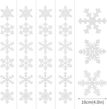 Snowflake Snow White-Silver Christmas Party-Decorations Garland - 6pcs Winter Girl Frozen Birthday New Year Hanging Decoration Streamers Banner, Wonderland Party Supplies Decor Panduola