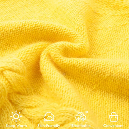 QUEENFUR Knit Slouchy Beanie Hats for Women Cashmere Ski Cap Knitted Wool Soft Warm Winter Hat