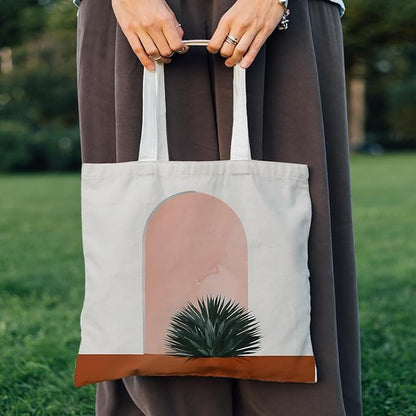 Flowers Tote Bag Gifts for Women, Canvas Aesthetic Reusable Grocery Bags Shopping Bags