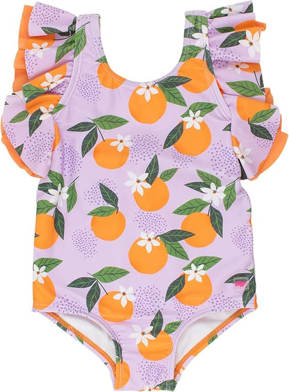 RuffleButts® Baby/Toddler Girls Ruffle Strap One Piece Swimsuit w/UPF 50+ Sun Protection