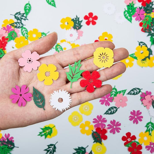 200 Pcs Wildflower Party Confetti - Daisy Party DéCor - Floral Botanical Table Scatter For Colour Clash Wedding - Bridal,Baby Shower,Birthday Party Decorations