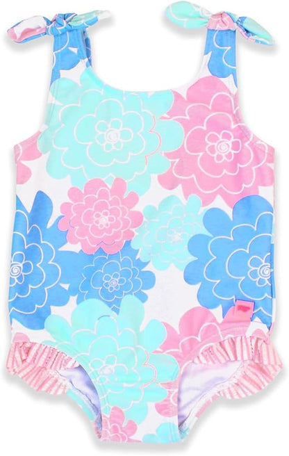 RuffleButts® Baby/Toddler Girls Ruffle Strap One Piece Swimsuit w/UPF 50+ Sun Protection