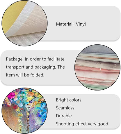 8x6ft Purple Abstract Flower Backdrop Watercolor Painting Photography Background for Wedding Bridal Shower Birthday Party Portrait Shooting Video Studio Props
