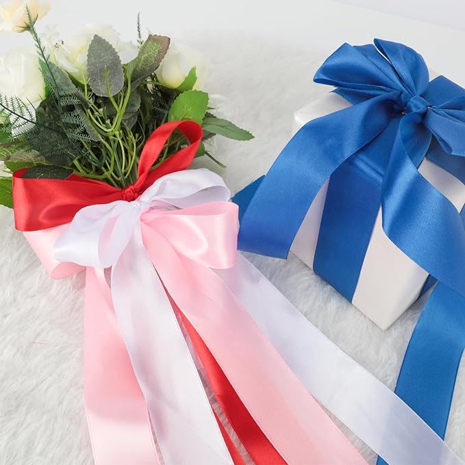 NESCCI 100 Yards Ribbon,1-1/2 Inch Satin Ribbon,Single Face Satin Ribbons,Perfect for Gift Wrapping,Wedding Decoration,Handmade Bows,Wrapping Bouquet and More