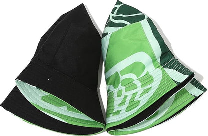 Mashiaoyi Unisex Print Double-Side-Wear Reversible Bucket Hat