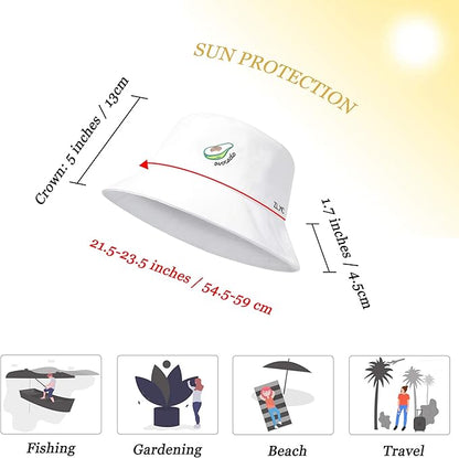ZLYC Unisex Fashion Embroidered Bucket Hat Summer Fisherman Cap for Men Women