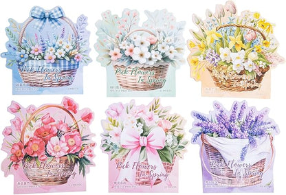 TIAMECH Picking Flowers PET Stickers - 72 Pcs Blooming Spring & Flower Charm Design, Waterproof Sticker for Journaling & Scrapbooking, Junk Journal Supplies, Ephemera & DIY Crafts